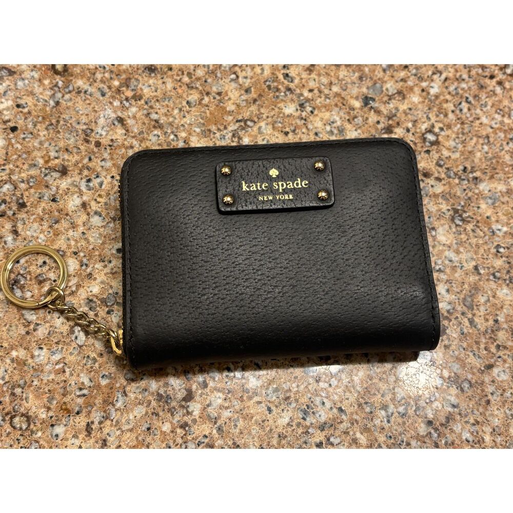 Kate Spade Keychain Zip Card Case Black